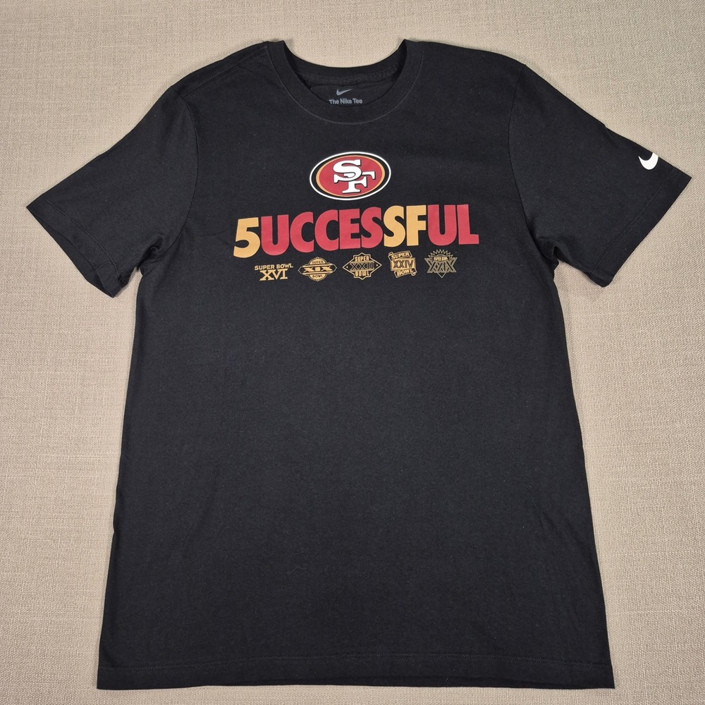 Nike Mens San Francisco 49ersโ 5UCCESSFUL Super Bowl Champions T-Shirt Black M